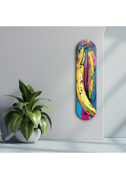 Bananas With Paint | Glass Wall Art