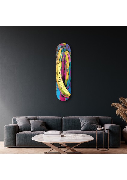 Bananas With Paint | Glass Wall Art