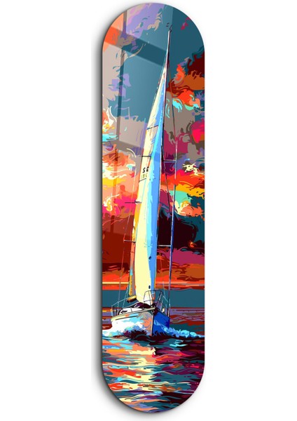 Sailing Boat Painting 1 | Glass Wall Art