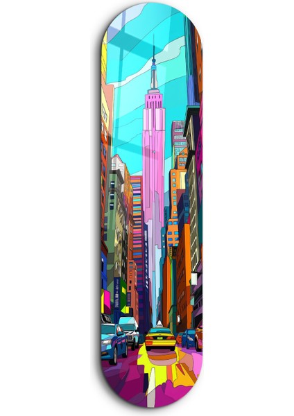 New York | Glass Wall Art Cam Tablolar