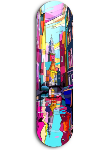 Amsterdam | Glass Wall Art Cam Duvar Tablosu