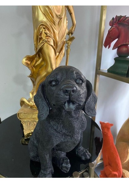 Dekorarif Köpek Heykeli Biblo