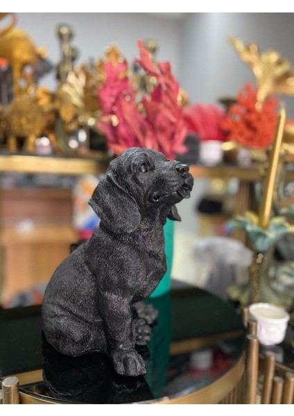Dekorarif Köpek Heykeli Biblo