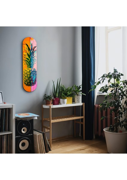 Ananas Pink Orange| Glass Wall Art indirimleri