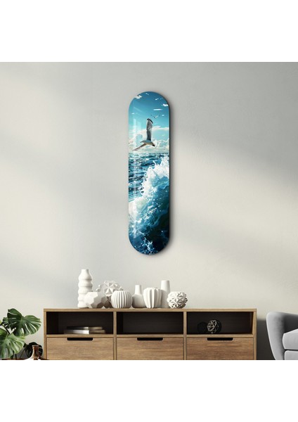 Sea Gull And Ocean | Glass Wall Art