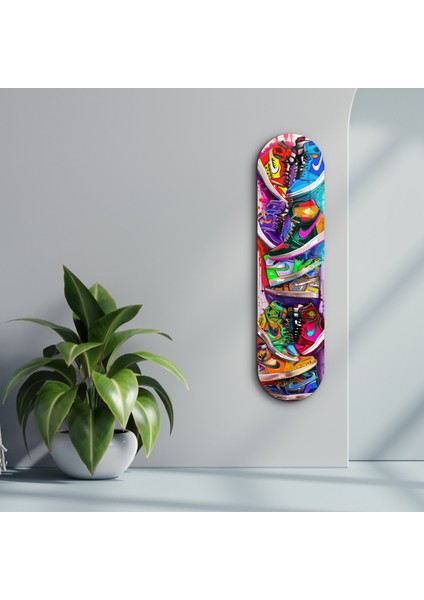 Colorful Sneakers | Glass Wall Art Renkli Spor Ayakkabı fiyatları
