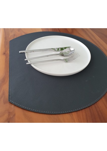 6'lı Çift Taraflı Deri Amerikan Servisi Runner Gri-Siyah fiyatları