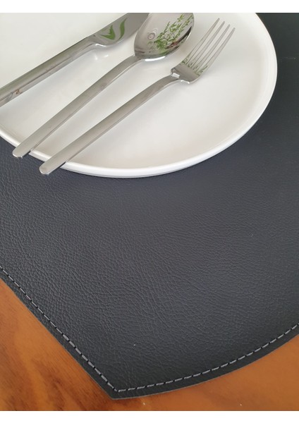 6'lı Çift Taraflı Deri Amerikan Servisi Runner Gri-Siyah modelleri