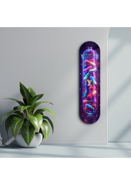 Colorful Lv Tube| Glass Wall Art fiyatları