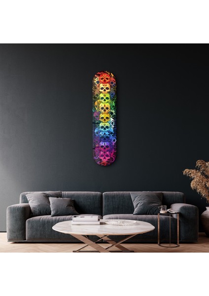 Colorful Skulls | Glass Wall Art