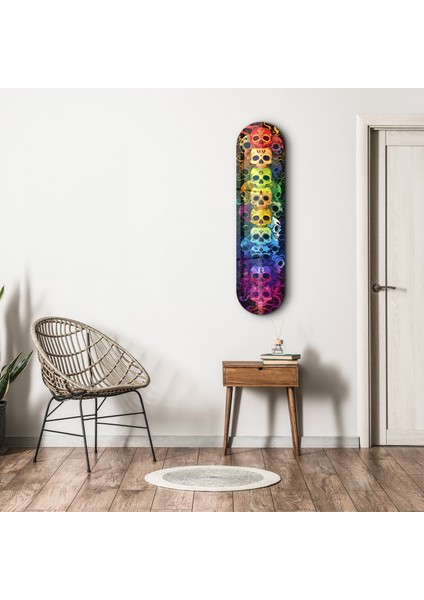 Colorful Skulls | Glass Wall Art