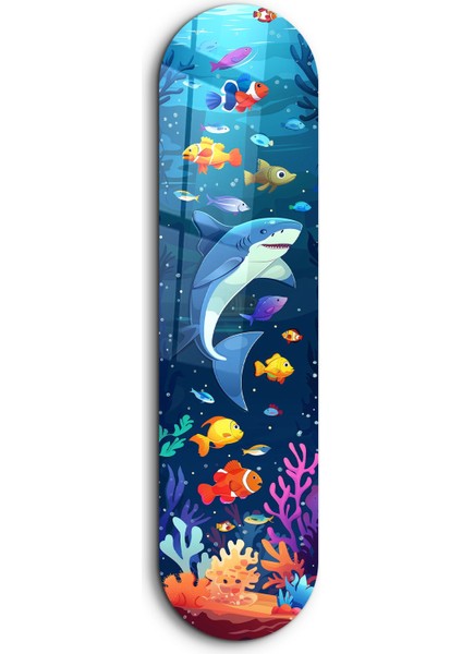 Sweet Shark 2| Glass Wall Art