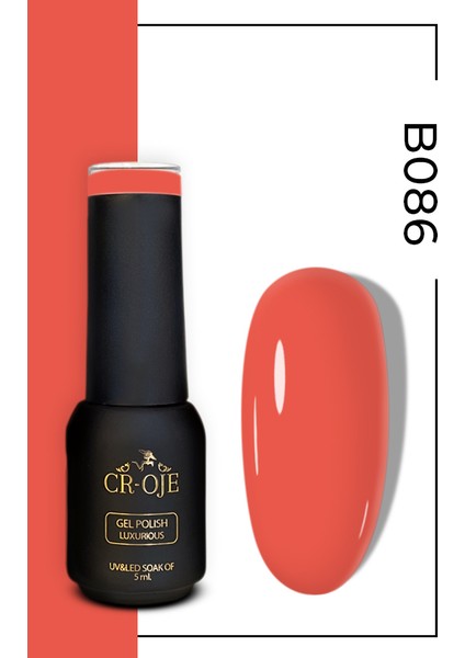 B086- Kalıcı Oje Kırmızımsı Turuncu (5 ML)