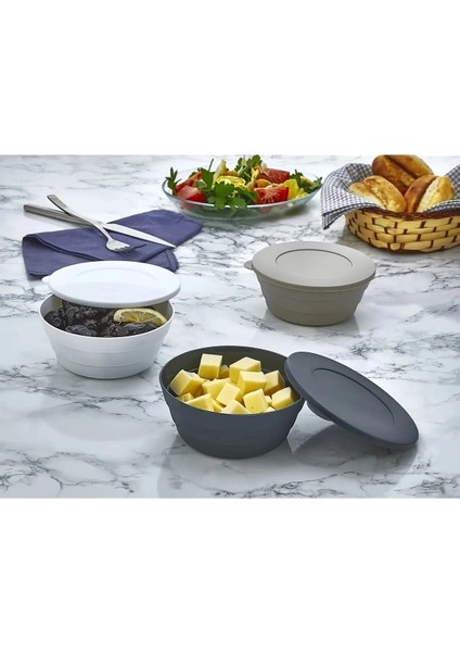 Eliosa3 Lü Saklama Kabı Kahvaltılık Çerezlik 350 ml