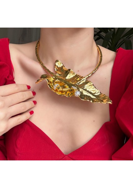 Gold Tasma Yaprak Kolye fiyatları