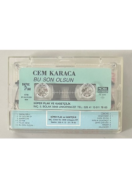 Cem Karaca - Bu Son Olsun Kaset