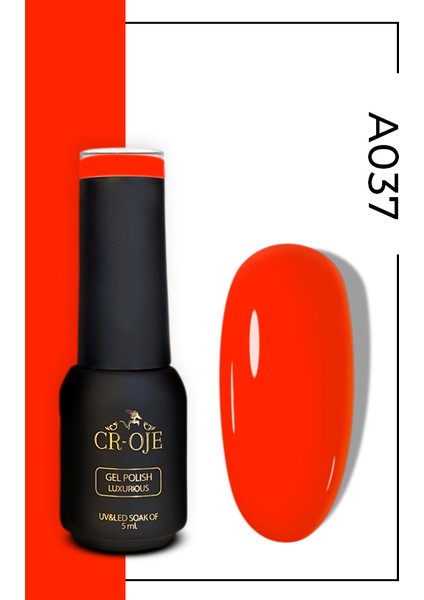 Kalıcı Oje A037- Turuncu Nar Çiceği (5 ML)