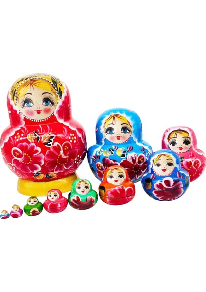 10 Katlı Rus Şka Yığma Dekoru Kırmızı (Yurt Dışından) fiyatları