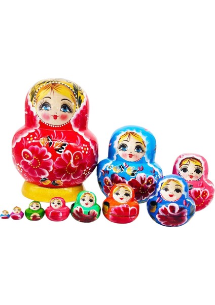 10 Katlı Rus Şka Yığma Dekoru Kırmızı (Yurt Dışından) modelleri