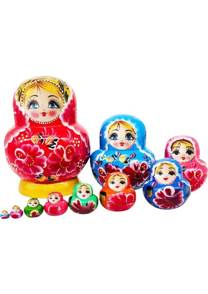 10 Katlı Rus Şka Yığma Dekoru Kırmızı (Yurt Dışından) fırsatları