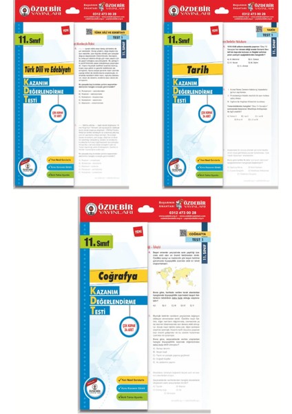 11.Sınıf Edebiyat / Tarih / Coğrafya Yaprak Test