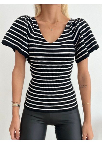 Kadın Kelebek Kol Merserize Triko fırsatları