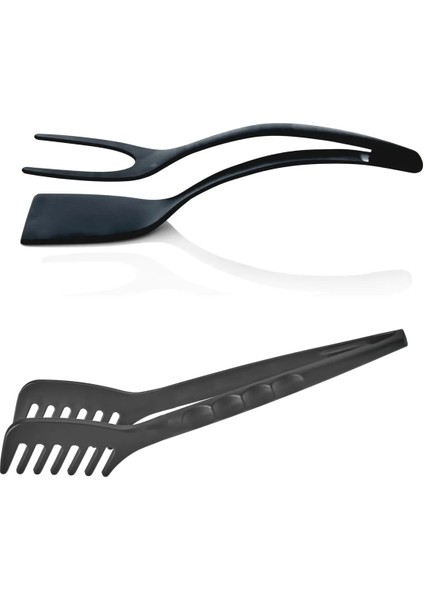 2'li Set Maşalı Spatula ve Makarna Salata Maşası