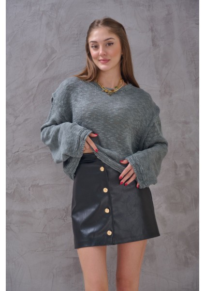 Kadın Kolu Dikiş Detaylı Bohem Stil Yumuşak Triko fiyatları