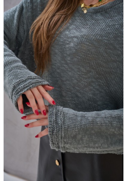 Kadın Kolu Dikiş Detaylı Bohem Stil Yumuşak Triko fırsatları