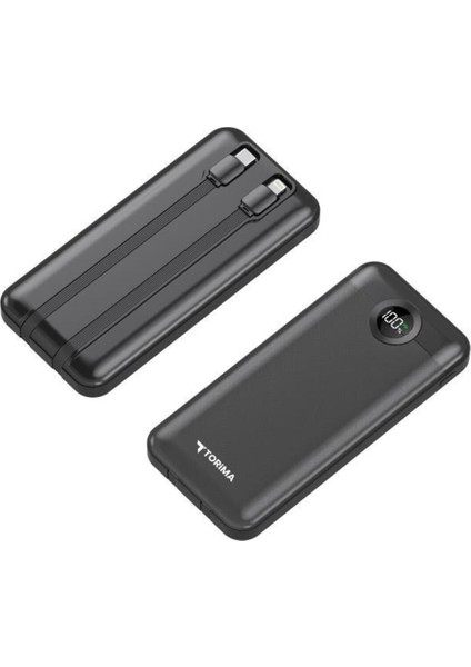 Torima TRM-1015 10000 Mah 2 Çıkışlı 22.5W Hızlı Şarj Dijital Göstergeli Powerbank