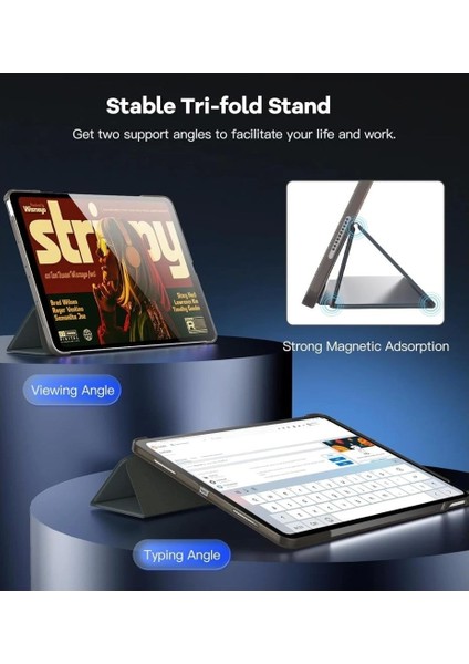 Apple iPad Air 13 2024 Redclick Smart Cover Kalem Bölmeli Standlı 1-1 Kılıf modelleri