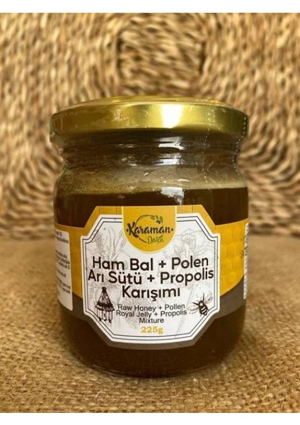 Ham Bal + Arı Sütü + Polen + Propolis Karışımı 225 gr
