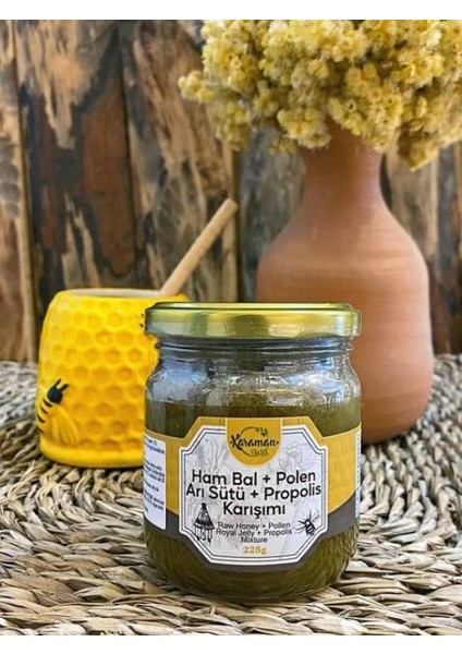 Ham Bal + Arı Sütü + Polen + Propolis Karışımı 225 gr fiyatları