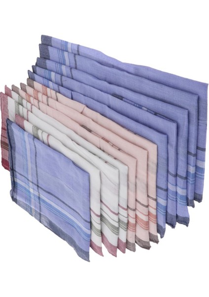 12 Adet Çeşitli Klasik Ekose Hankies Parti Pocket Meydanı Erkekler Için Çok Molor 36*37CM (Yurt Dışından)