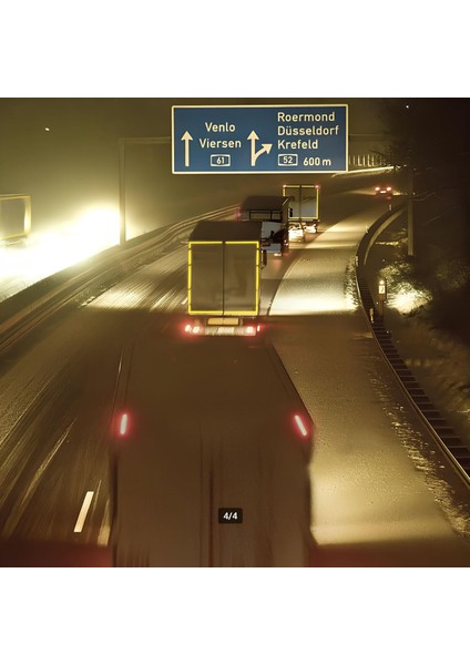 Tüvtürk Onaylı Sarı Parçalı Reflektörlü Reflektif Fosforlu Şerit Bant Kesikli Ikaz Bandı 5 Metre