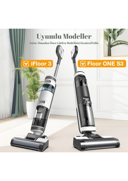 Tineco Ifloor 3, Floor One S3 Islak Kuru Dikey Şarjlı Süpürge ile Uyumlu Filtre Seti
