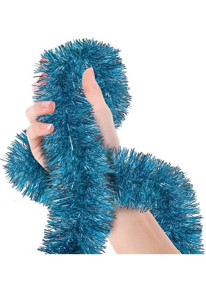 Parti Için Sim Süs 2 Metre Uzunluk 8 cm Genişlik Açık Mavi Renk Ithal (4886)