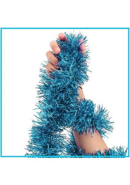 Parti Için Sim Süs 2 Metre Uzunluk 8 cm Genişlik Açık Mavi Renk Ithal (4886)