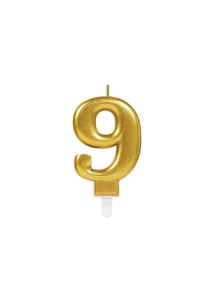 9 Rakam Mum Gold Renk (4886)