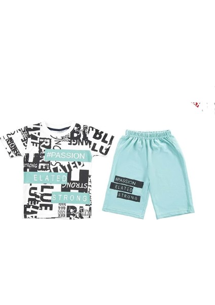 402668 Kaprili Takım 2y,4y,6y,8y - Su Yeşili - 5-6 Yaş