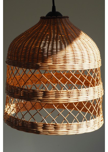 Doğal Rattan Avize: Landı 37 x 40 cm Bambu Aydınlatma modelleri