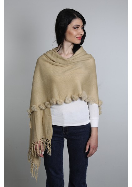 Bej Renk Ipek - Pamuk Şal modelleri