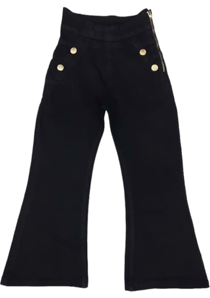 393567 Keten Pantolon 5y,6y,7y,8y - Siyah - 6-7 Yaş