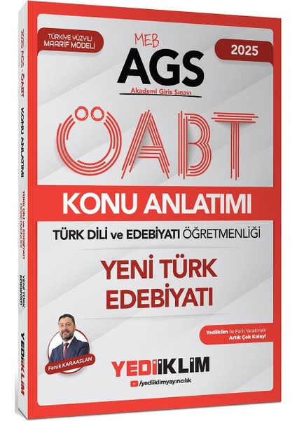 2025 Meb Ags Öabt Türk Dili ve Edebiyatı Öğretmenliği Yeni Türk Edebiyatı Konu Anlatımı - Faruk Karaaslan