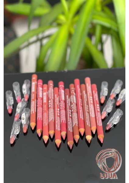 Kalemtraşlı Dudak Kalemi Matte Color Lipstick Jumbo Kalın Kalem Ruj Waterproof 12li Set
