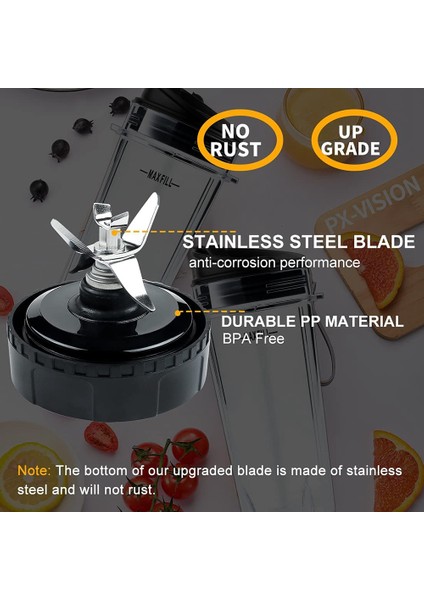 Ninja Için Aksesuarlar,Bl770 Bl780 Bl660 Blender Için 6 Fins Extractor Bıçak Yedek Parçaları, 16 Oz Tek Bardak Seti (Yurt Dışından) indirimleri