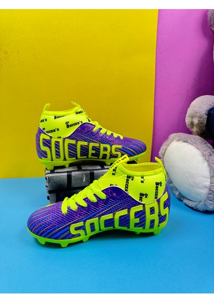 Erkek Çocuk Halısaha Krampon Çoraplı Çivili Futbol Spor Ayakkabısı F35KR fırsatları