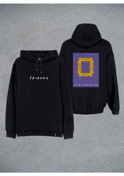 Friends Özel Tasarım Baskılı Çift Taraflı Kapşonlu Sweat Hoodie