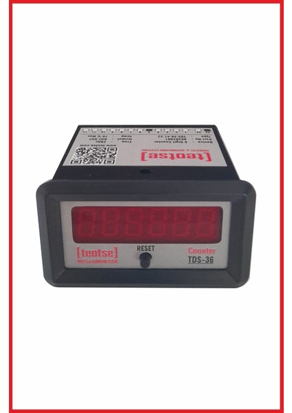 6 Digit Resetli Dijital Sayıcı - 220VAC Tetikli