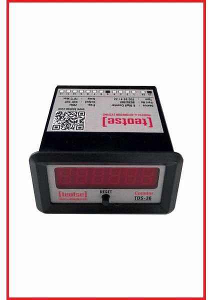 6 Digit Resetli Dijital Sayıcı - 220VAC Tetikli